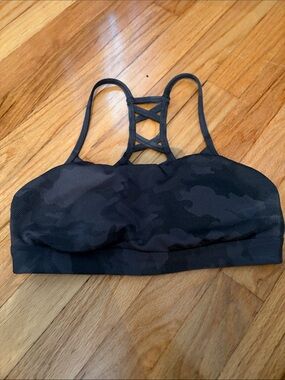 all in motion Black Camo Strappy Sports Bra